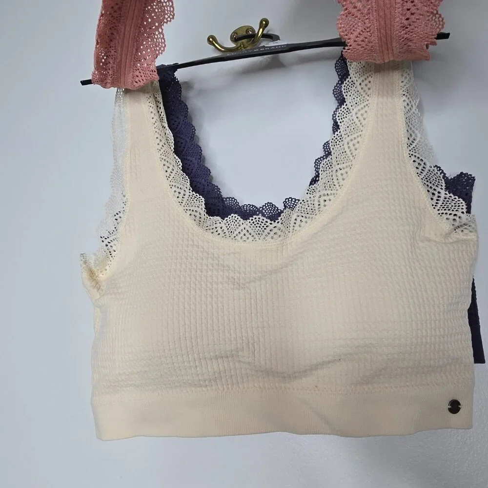 3 LUCKY BRAND Full Figure Lace Comfort Bra 1X Lot Set NEW No Wire Padded Bras